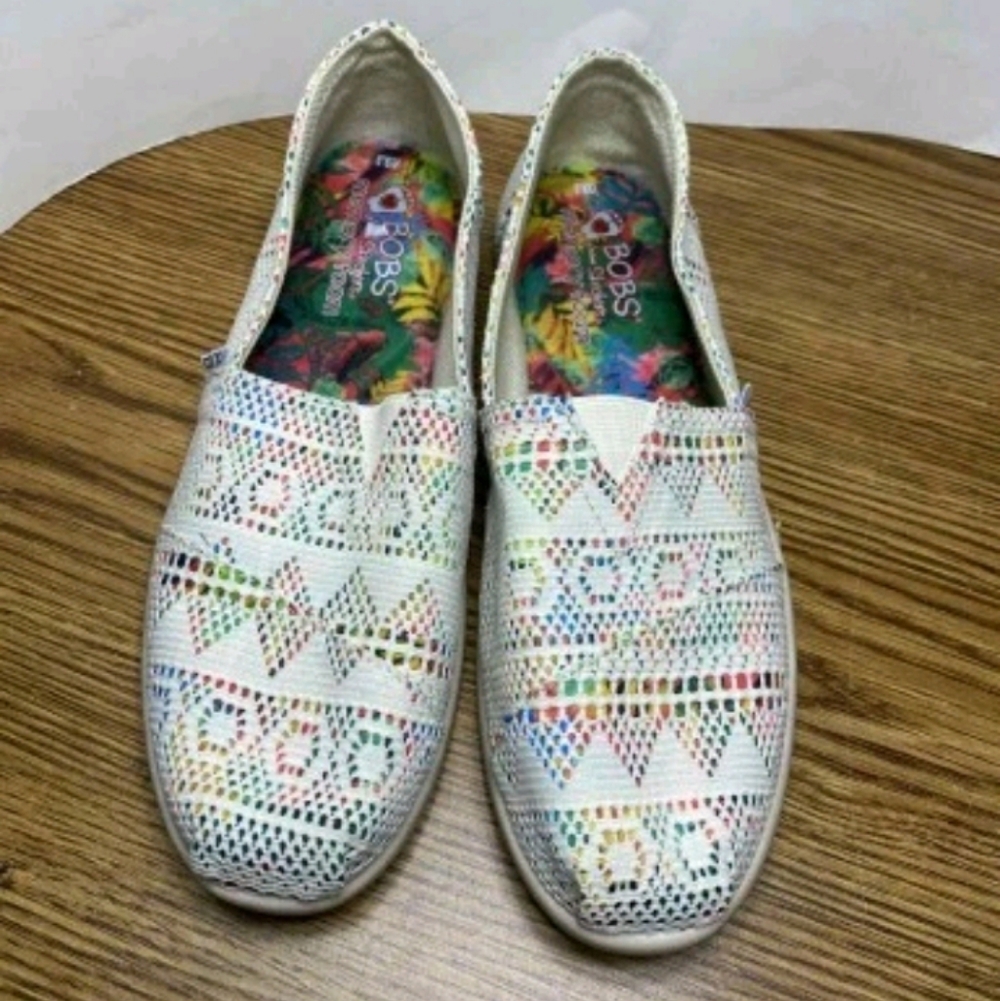Bobs From Skechers Memory Foam SN 33756 Women's Size 9.5M Slip On Flat Shoes
